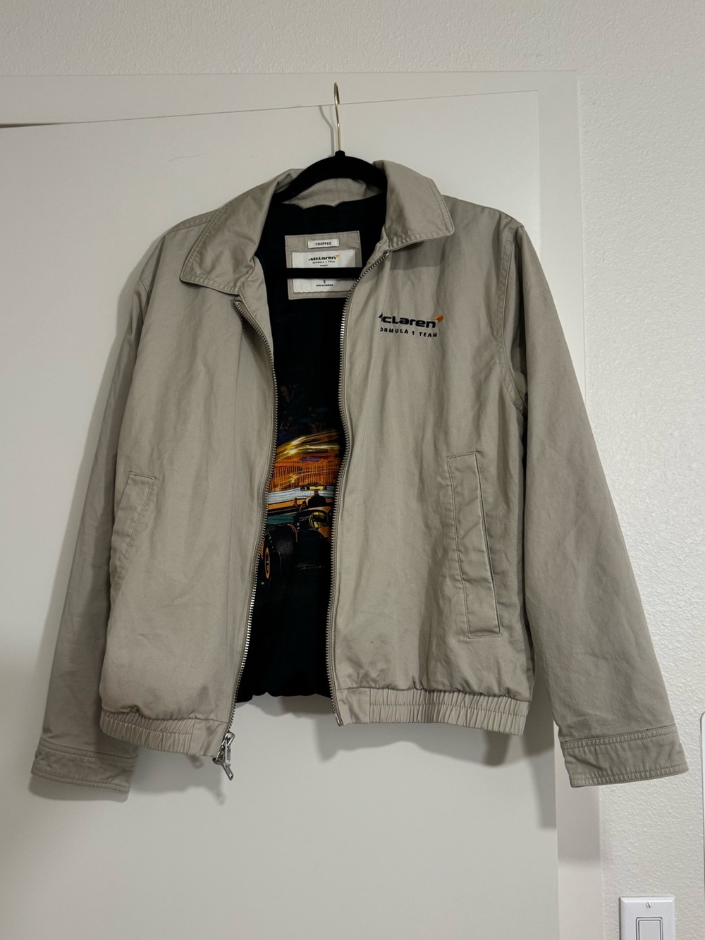Abercrombie & Fitch Tan Zip-Front McLaren Jacket-S - Picture 1 of 4